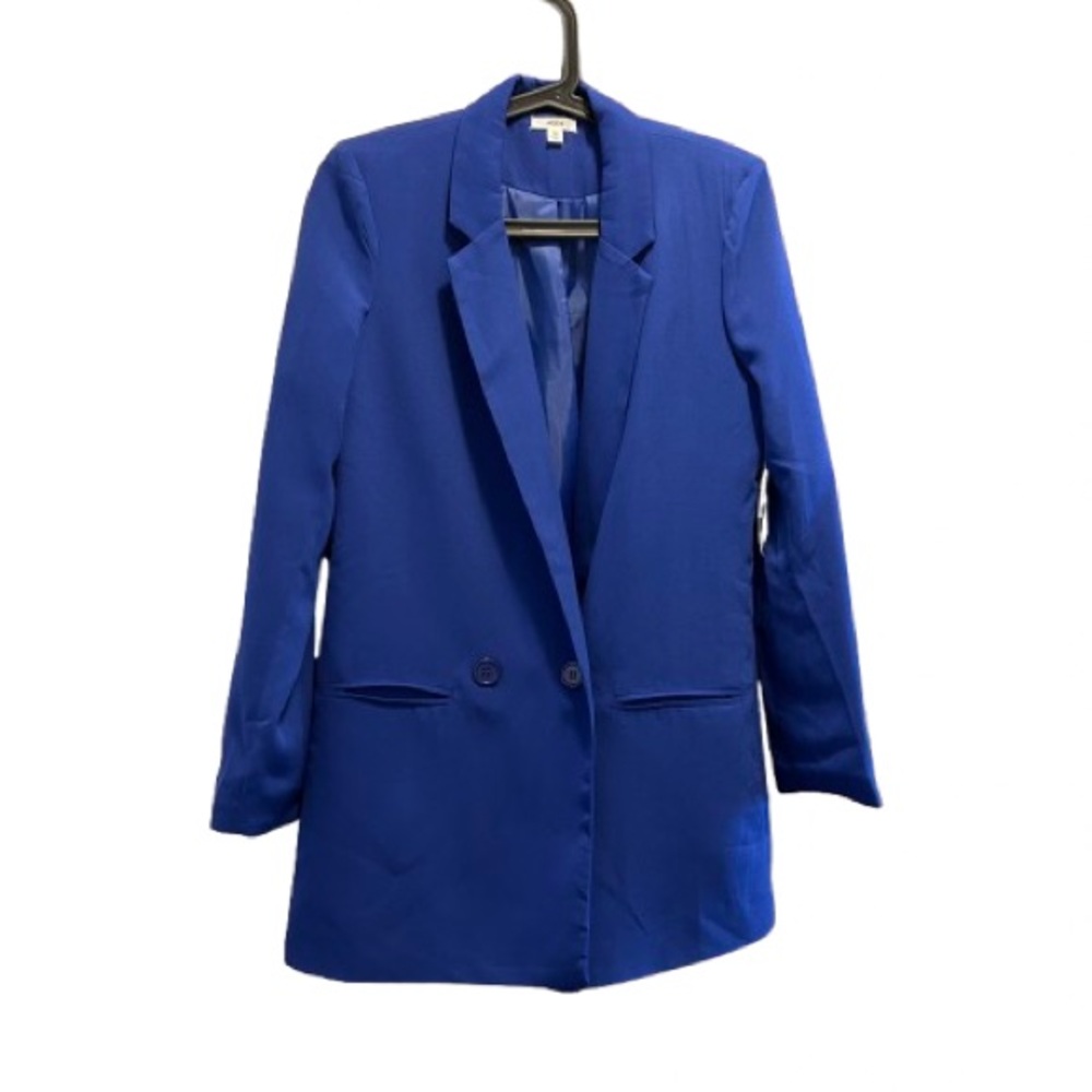 Blue Women's Oversized Long Blazer